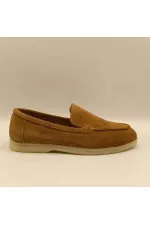 Mocassins en daim beige pour femmes Amy