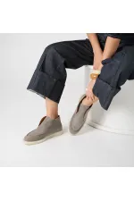 Bottes pour femmes en daim à revers en vison