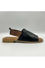 Bellini Black Leather Women's Sandals | Summer Comfort in Classic Style