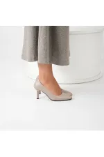 Chaussures pour femmes Beatriz en cuir de vison à talon triangulaire