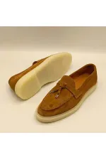 Mocassins Etna en daim beige pour femmes