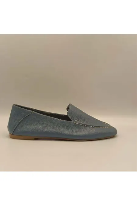 Ballerines en cuir véritable pour femmes Tina Blue, exclusivité Amethyst