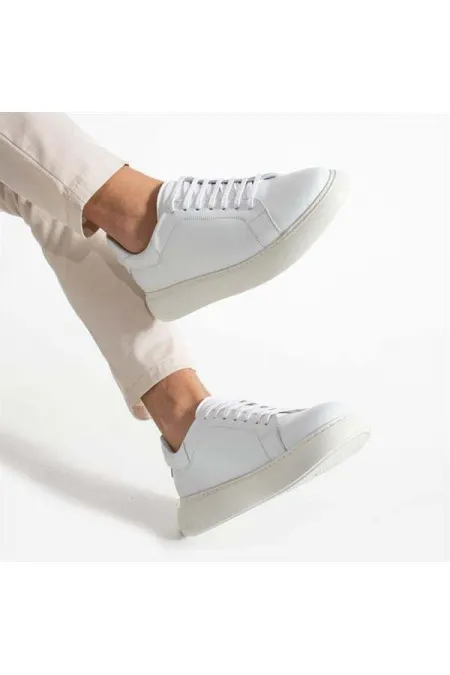 Baskets en cuir pour homme 3420 - Blanches