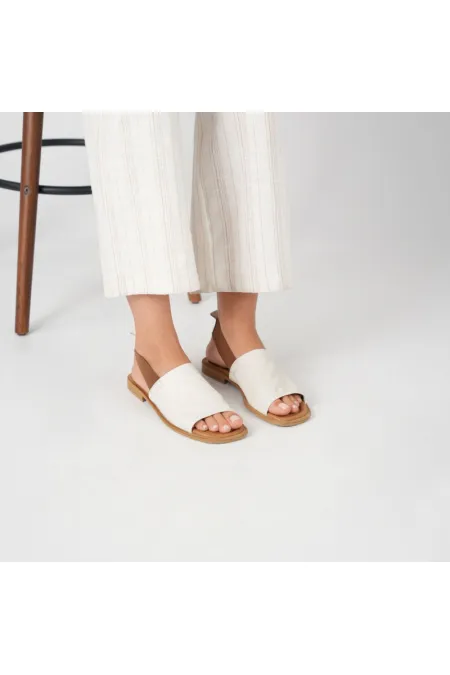 Bellini Cream Leather Women's Sandals | Elegant & Stylish Summer Style