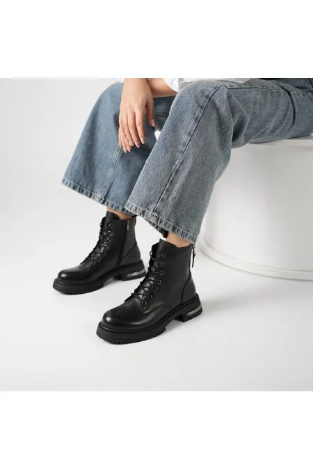 Tokyo Siyah Gerçek Deri Kadın Bot – 5.5 cm Topuk