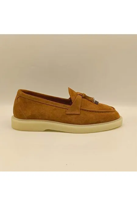 Etna Tan Suede Women's Loafer Shoes