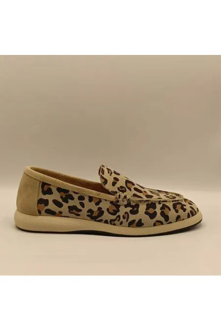 Punto Leopar Desen Deri Kadın Günlük Ayakkabı