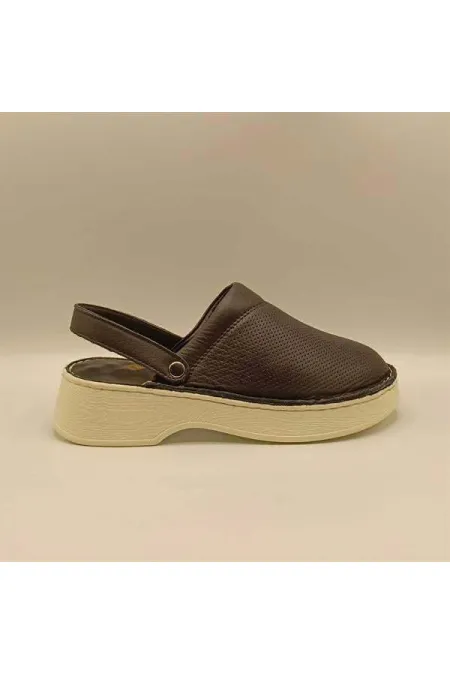 Sabo Black Leather Women's Slippers