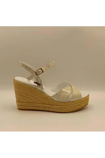 Camelia Gümüş Deri Dolgu Topuk Sandalet