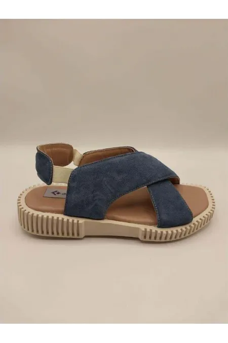 Juana Sandalet – Lacivert Süet | Günlük