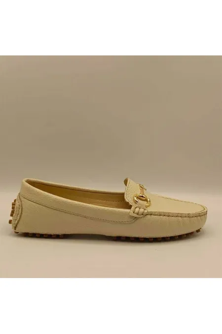 Diana Beige Leather Casual Women's Shoes