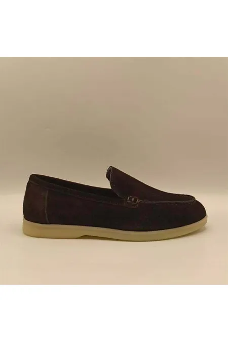 Amy Black Suede Women's Loafer Shoes