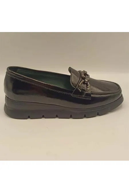 Pena Wrinkled Leather Patent Leather Women's Casual Shoes