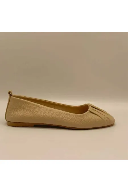 Ballerines en cuir beige Gale