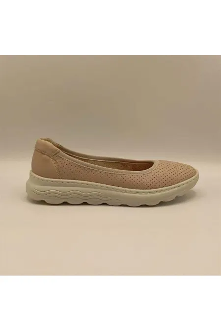 Adela Powder Pink Leather Casual Women's Shoes