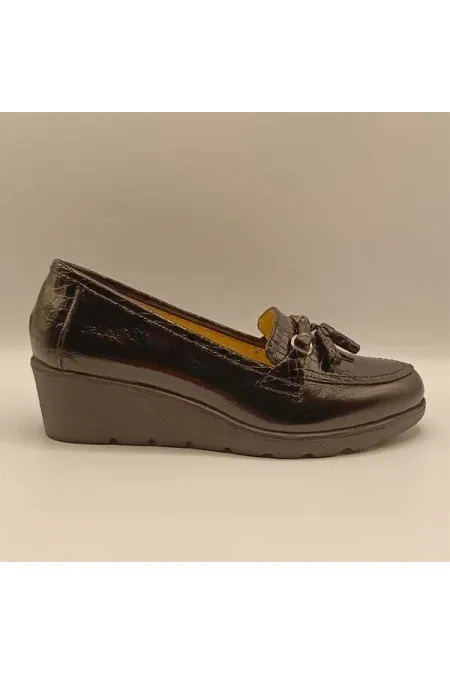 Chaussures décontractées Lexi Black pour femmes | Cuir véritable, semelle confortable | Fabrication artisanale
