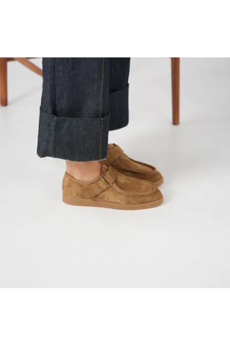 Alba Hardal Hakiki Deri Süet Kadın Günlük Ayakkabı Hafif Termo Taban • Cırtlı Ayarlanabilir Bant