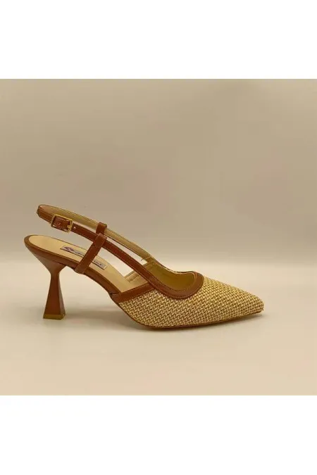 Chaussures Abbey Naturel à talons fins