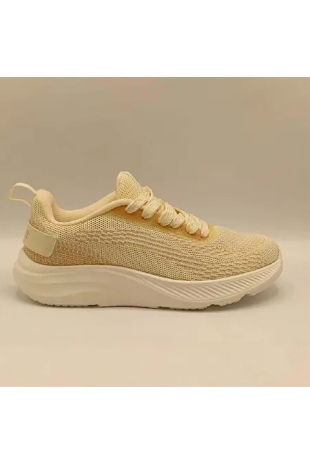 Chaussures de sport pour femmes Ametist Exclusive Casta beiges en maille