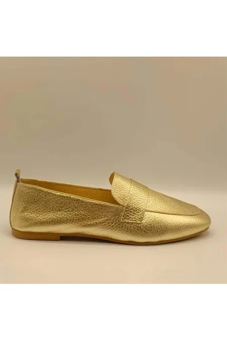 Ballerines en cuir doré Emery