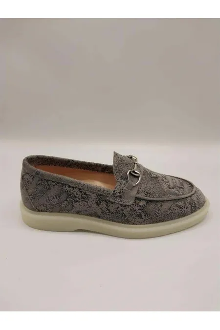 Davina Gri Baskılı Hakiki Deri Günlük Ayakkabı – 37 Numara (Son Ürün, İndirimli)