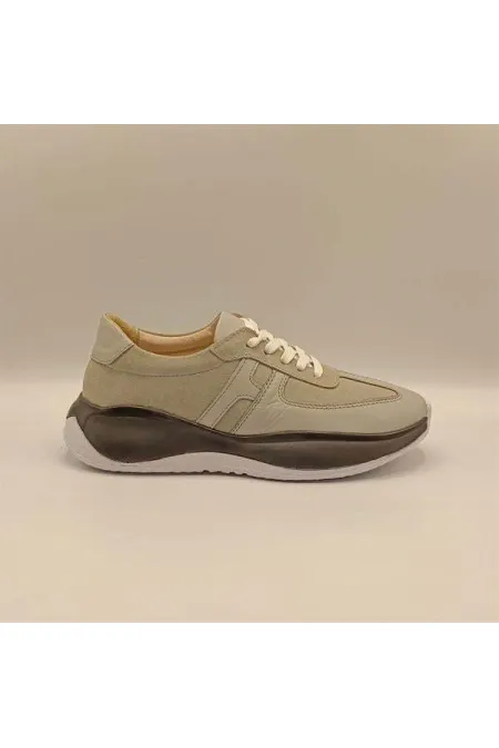 Ametist Exclusive Comodo Grey Women's Leather Sneakers – Stylish & Comfortable Design