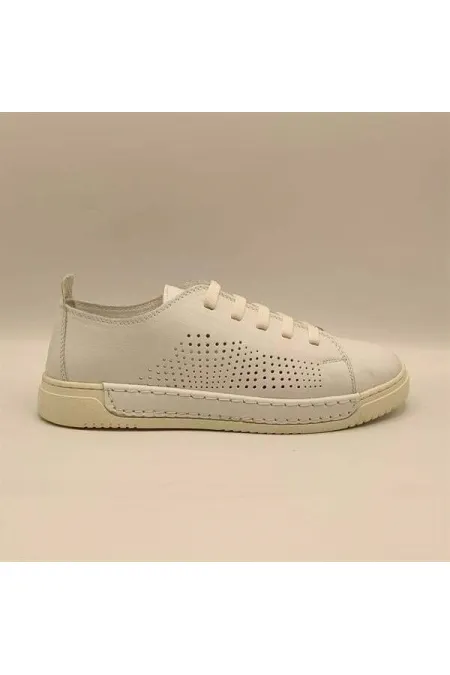 Daisy White Genuine Leather Women's Sneaker