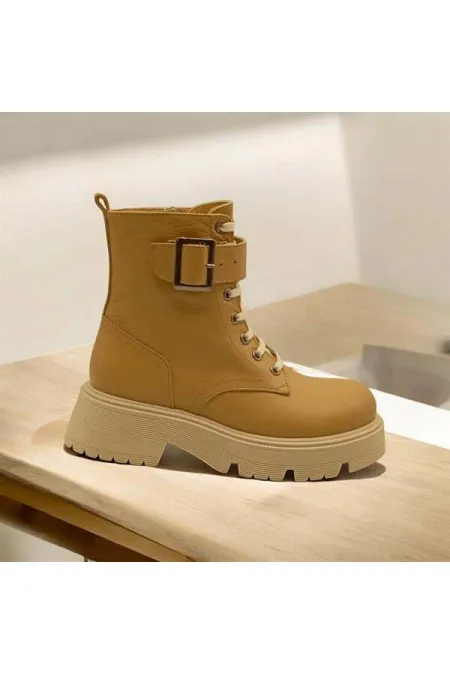 Bottes Belfast en cuir champagne pour femmes