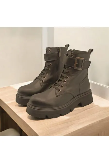 Bottes Belfast en cuir noir pour femmes