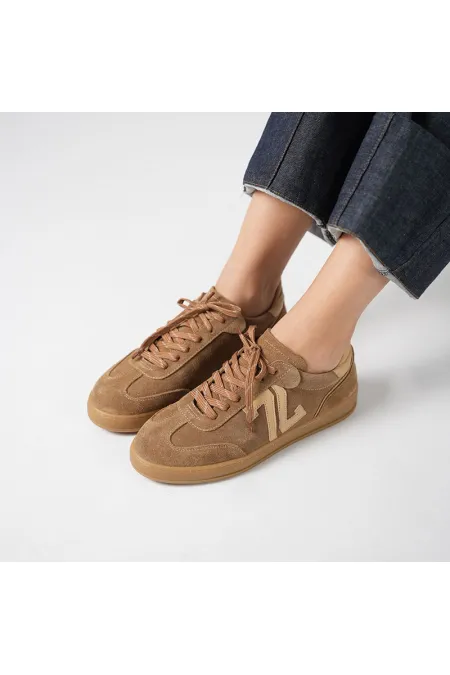Elio Sigaro Suede Women's Sneaker – Genuine Leather, New Season Autumn/Winter