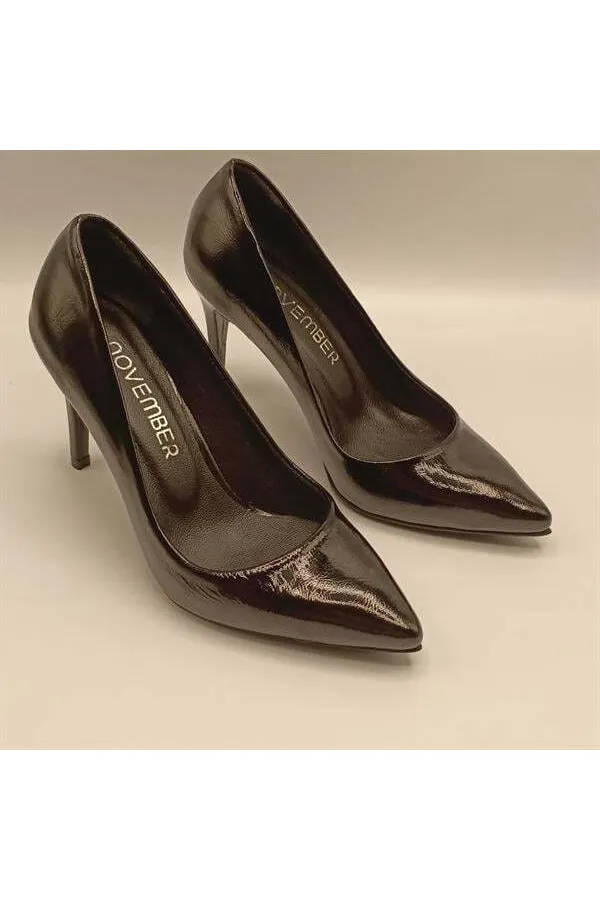 Carleen Black Patent Leather Stiletto