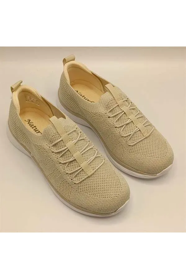 Adara Beige Women's Athletic Shoes – Comfortable & Lightweight Design