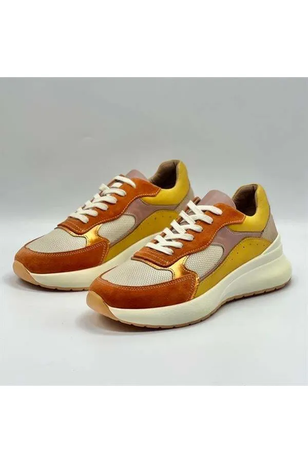 Comfy Bronze Leather Women's Athletic Shoes – Amethyst Exclusive