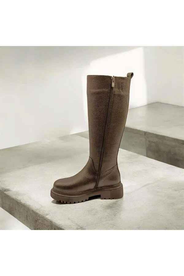 Bottes Rider en cuir noir pour femmes