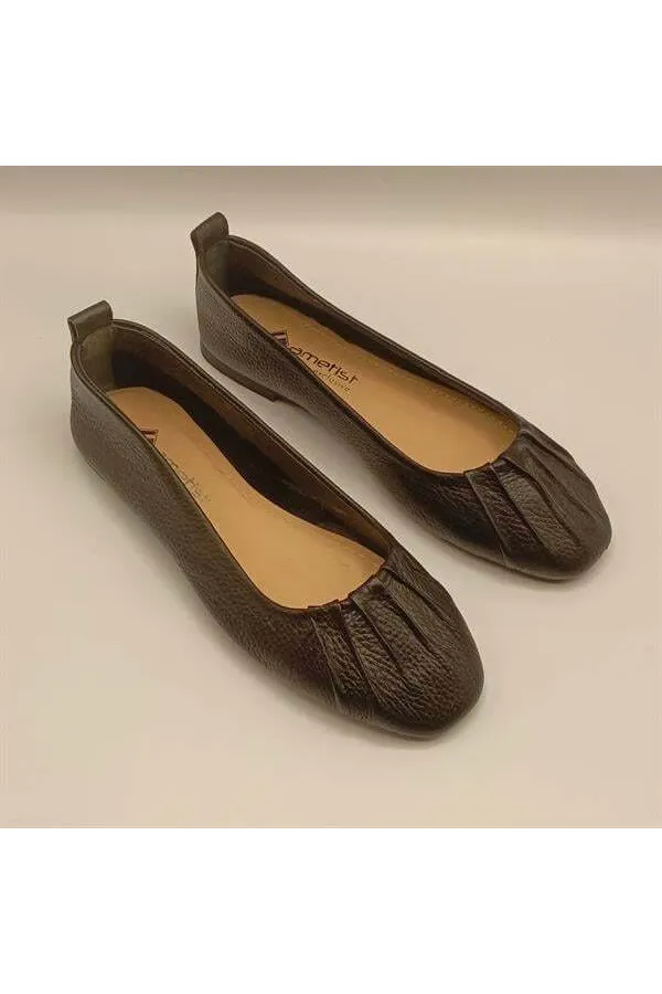 Ballerines Gale en cuir noir