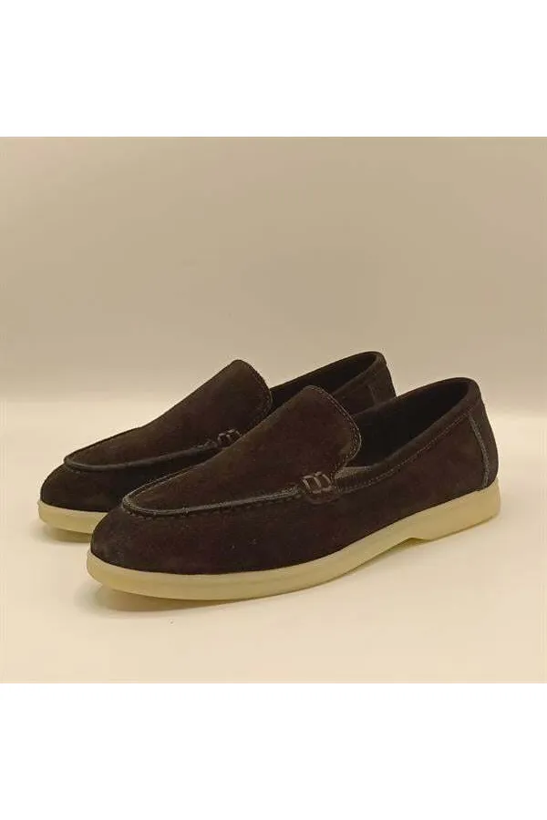 Mocassins Amy en daim noir pour femmes