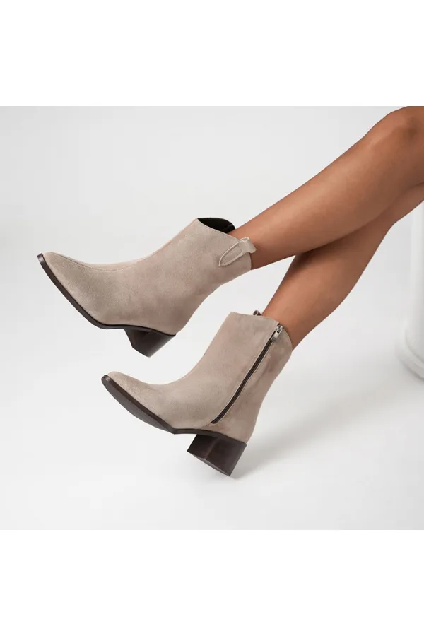 Western Vizon Süet Kadın Bot – Sıcak Astarli | 22.5 Cm Bot Boyu | 5.5 Cm Topuk | Tpu Taban