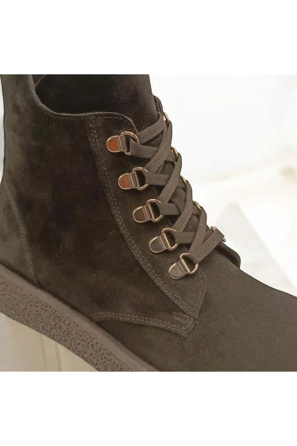 Bottes d'hiver en daim noir pour femmes