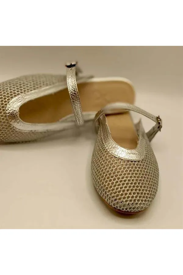 Gina File Silver Slippers