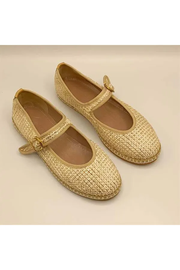 Lotus Beige Ballet Flats
