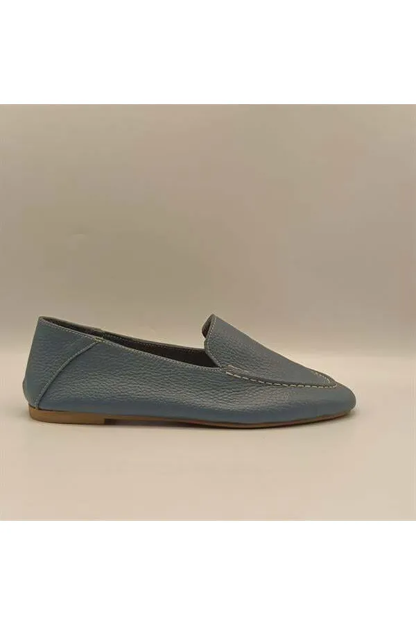 Ballerines en cuir véritable pour femmes Tina Blue, exclusivité Amethyst