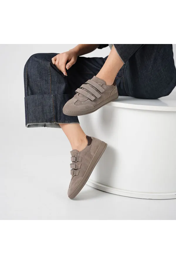 Faye Vizon Süet Kadın Cırtlı Sneaker