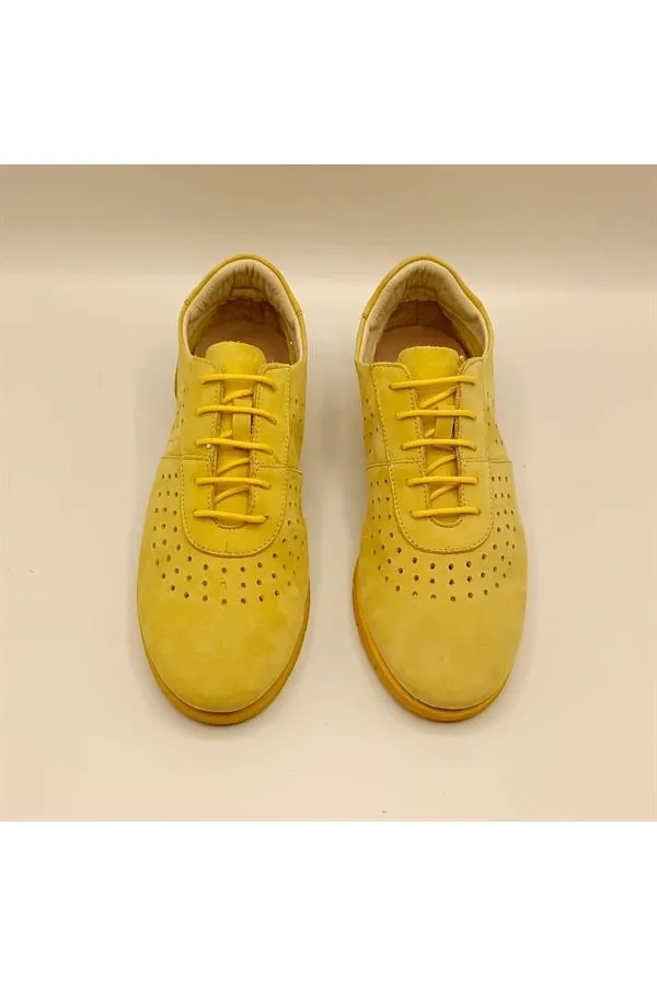 Agna Yellow Nubuck Women's Loafer