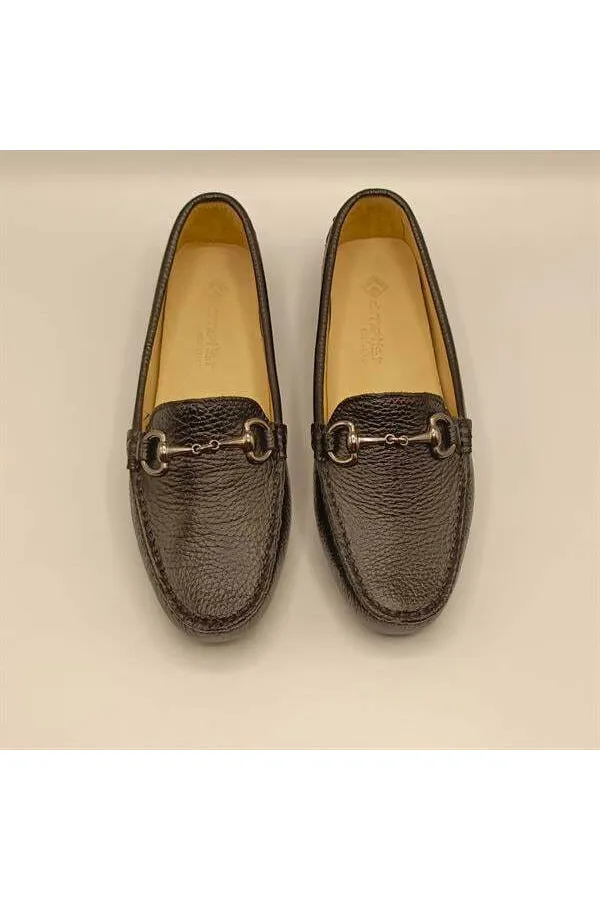 Diana Black Leather Casual Women's Shoes