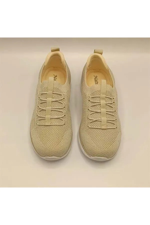 Adara Beige Women's Athletic Shoes – Comfortable & Lightweight Design