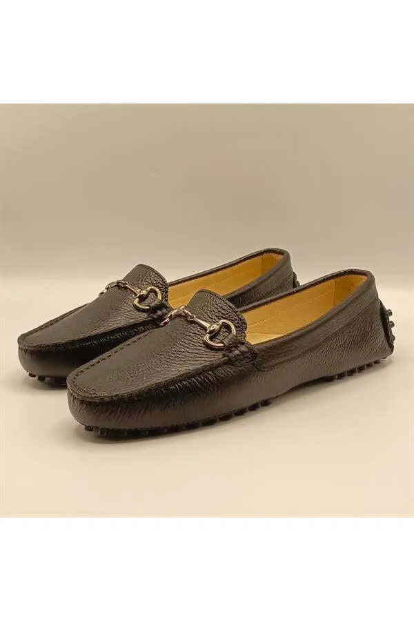 Diana Black Leather Casual Women's Shoes