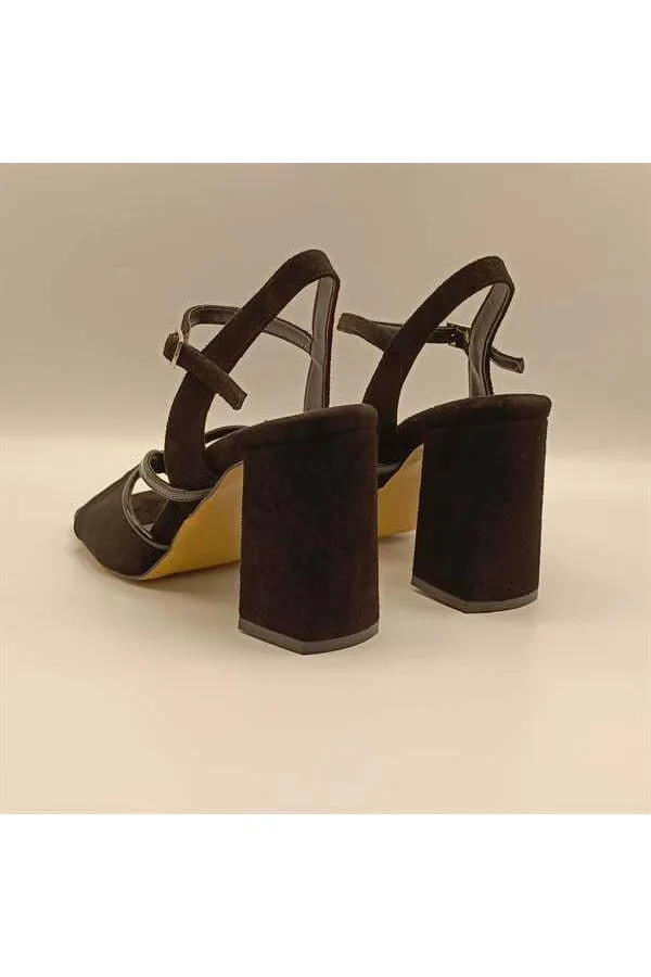 Aster Black Heeled Sandals