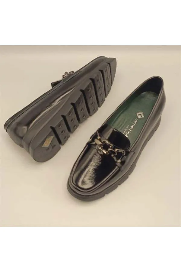 Chaussures décontractées pour femmes Pena en cuir verni froissé