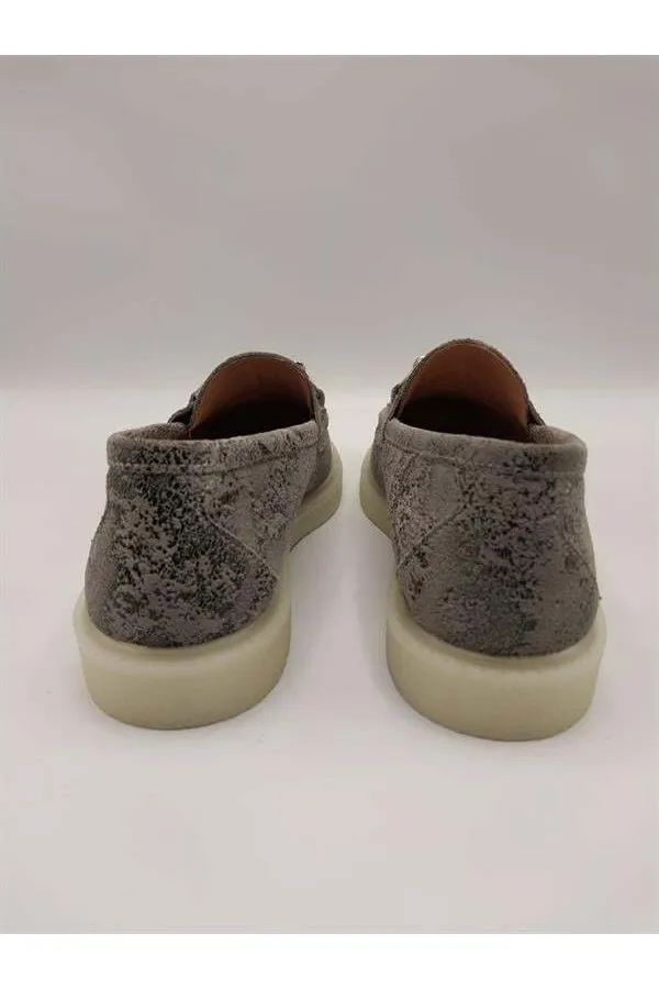 Davina Gri Baskılı Hakiki Deri Günlük Ayakkabı – 37 Numara (Son Ürün, İndirimli)