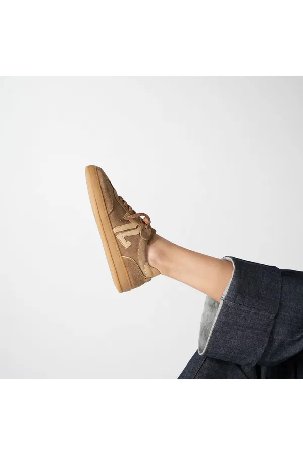 Baskets en daim pour femme Elio Sigaro – Cuir véritable, Nouvelle collection automne/hiver